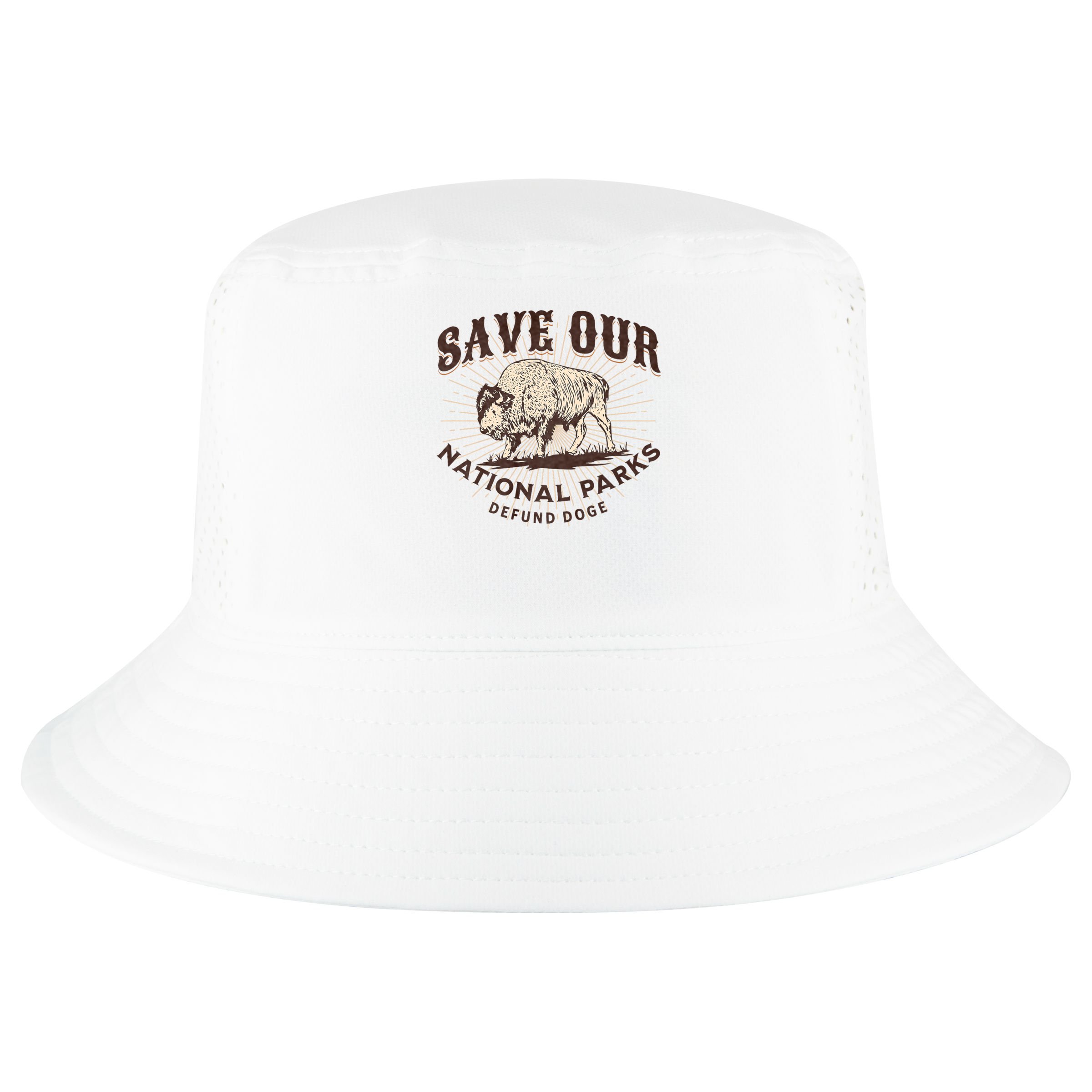 Save Our National Parks Defund DOGE Resist Bison ALT US Cool Comfort Performance Bucket Hat