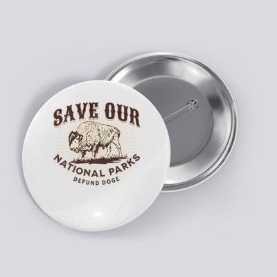 Save Our National Parks Defund DOGE Resist Bison ALT US Button