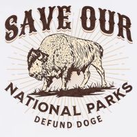 Save Our National Parks Defund DOGE Resist Bison ALT US Baby Bodysuit