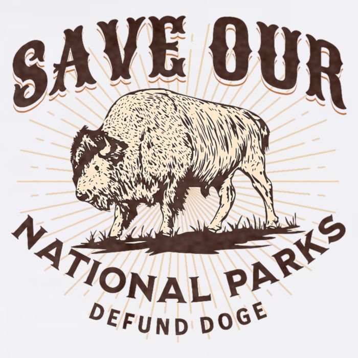 Save Our National Parks Defund DOGE Resist Bison ALT US Baby Bodysuit