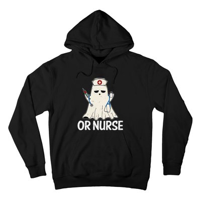 Spooky Or Nurse Boo Ghost Halloween Nurse Crubs Hoodie