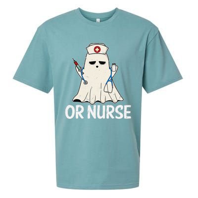 Spooky Or Nurse Boo Ghost Halloween Nurse Crubs Sueded Cloud Jersey T-Shirt