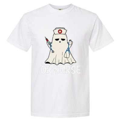 Spooky Or Nurse Boo Ghost Halloween Nurse Crubs Garment-Dyed Heavyweight T-Shirt