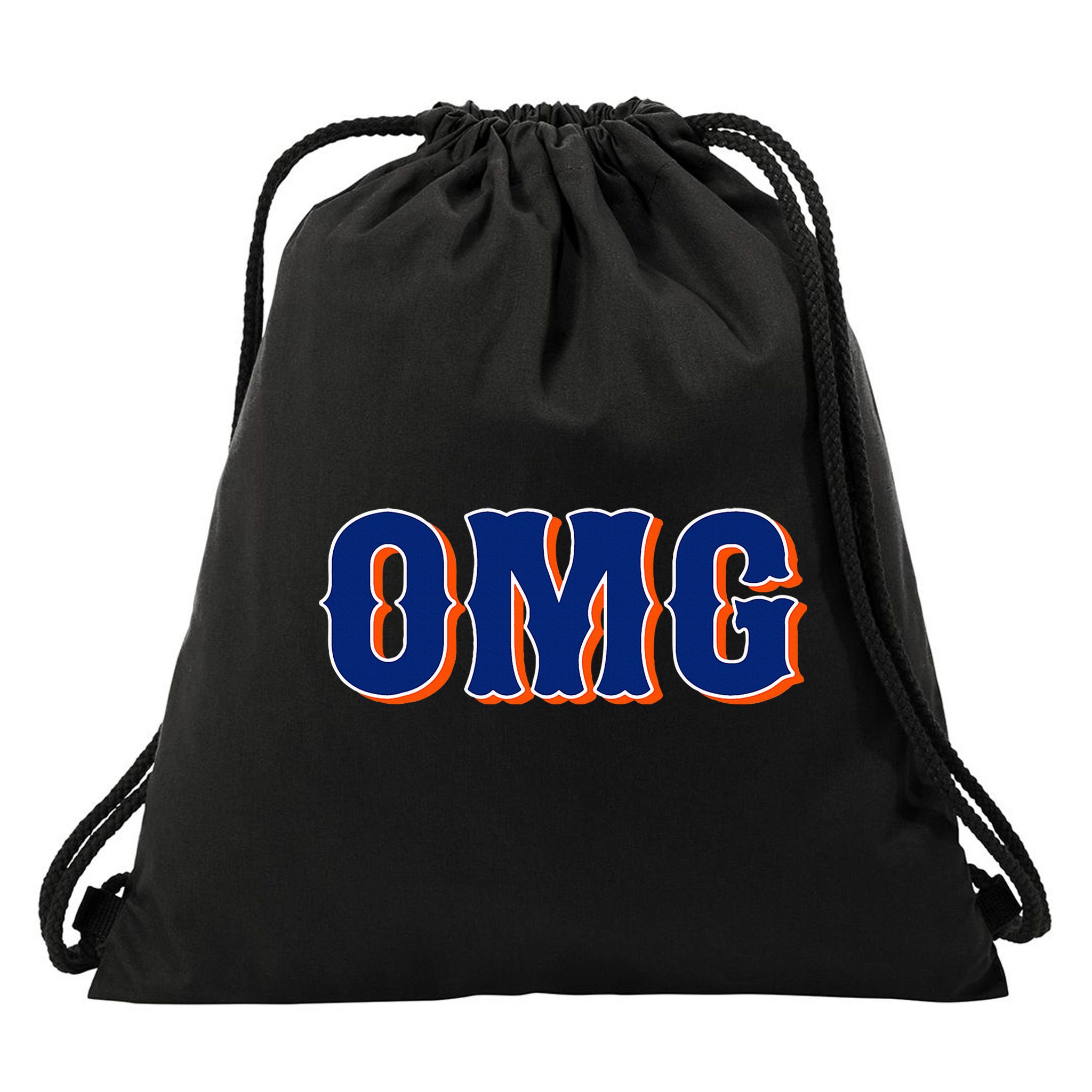 Says Omg New York Apparel Drawstring Bag