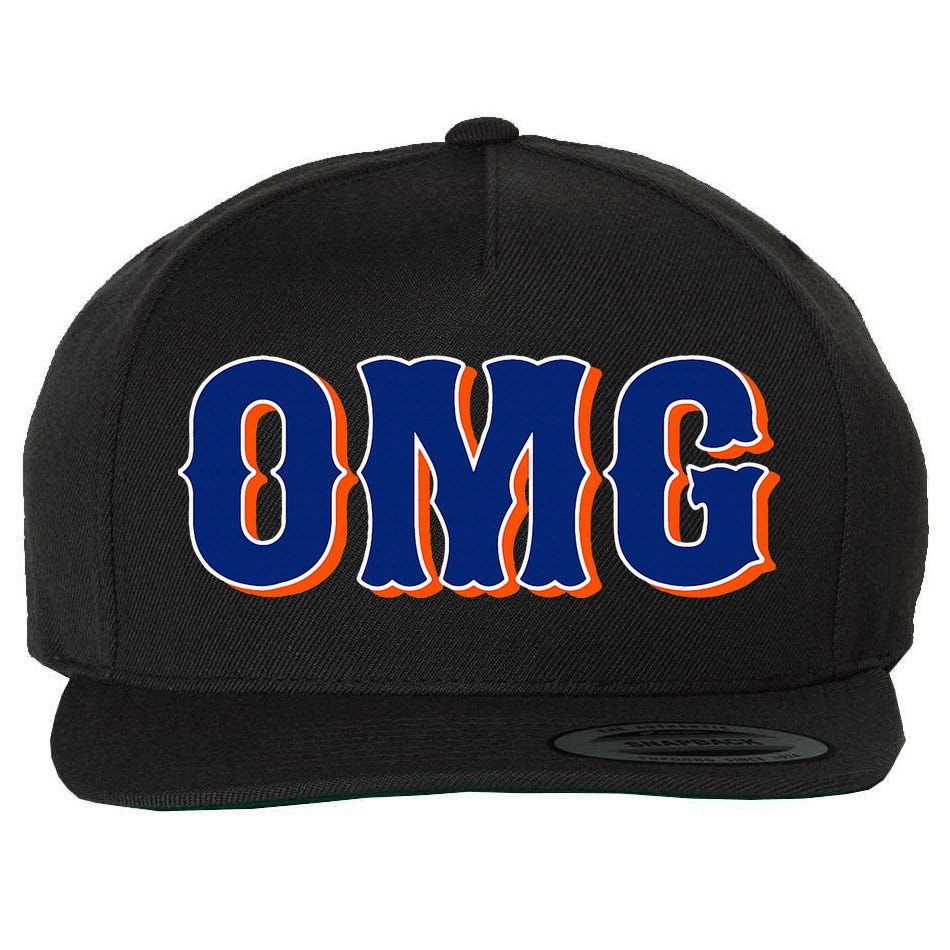Says Omg New York Apparel Wool Snapback Cap