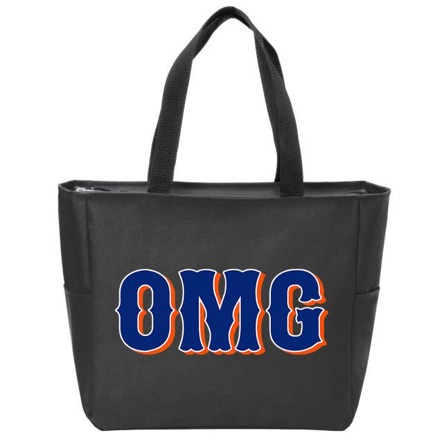 Says Omg New York Apparel Zip Tote Bag