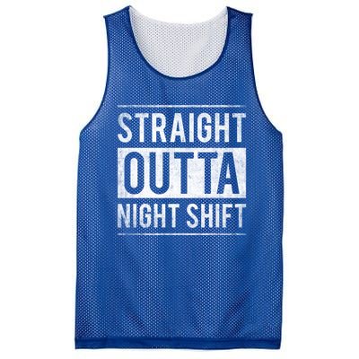 Straight Outta Night Shift Nurse Great Gift Mesh Reversible Basketball Jersey Tank