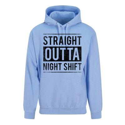 Straight Outta Night Shift Nurse Great Gift Unisex Surf Hoodie