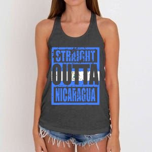 Straight Outta Nicaragua Women's Knotted Racerback Tank