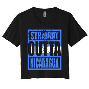 Straight Outta Nicaragua Women's Crop Top Tee