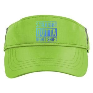 Straight Outta Night Shift Nurse Gift Adult Drive Performance Visor