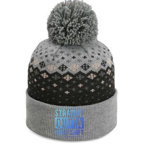 Straight Outta Night Shift Nurse Gift The Baniff Cuffed Pom Beanie