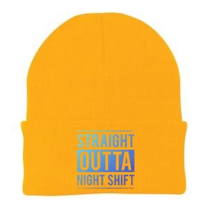 Straight Outta Night Shift Nurse Gift Knit Cap Winter Beanie