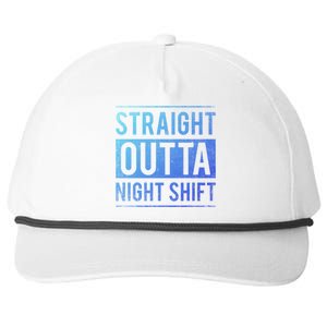 Straight Outta Night Shift Nurse Gift Snapback Five-Panel Rope Hat