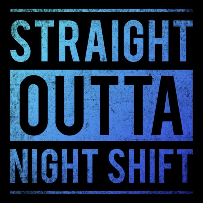 Straight Outta Night Shift Nurse Gift Drawstring Bag