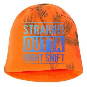 Straight Outta Night Shift Nurse Gift Kati - Camo Knit Beanie