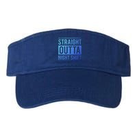 Straight Outta Night Shift Nurse Gift Valucap Bio-Washed Visor