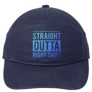 Straight Outta Night Shift Nurse Gift 7-Panel Snapback Hat