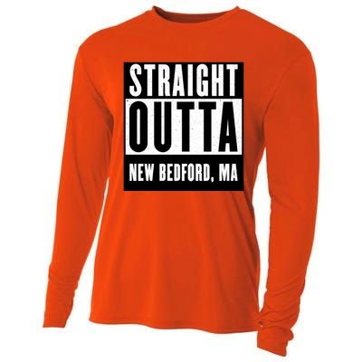 Straight Outta New Bedford Massachusetts Home Cute Gift Cooling Performance Long Sleeve Crew