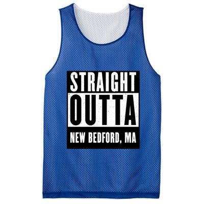 Straight Outta New Bedford Massachusetts Home Cute Gift Mesh Reversible Basketball Jersey Tank