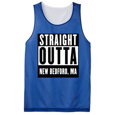 Straight Outta New Bedford Massachusetts Home Cute Gift Mesh Reversible Basketball Jersey Tank