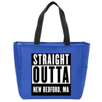 Straight Outta New Bedford Massachusetts Home Cute Gift Zip Tote Bag