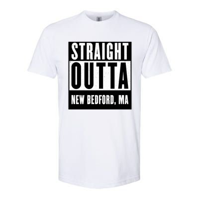 Straight Outta New Bedford Massachusetts Home Cute Gift Softstyle CVC T-Shirt