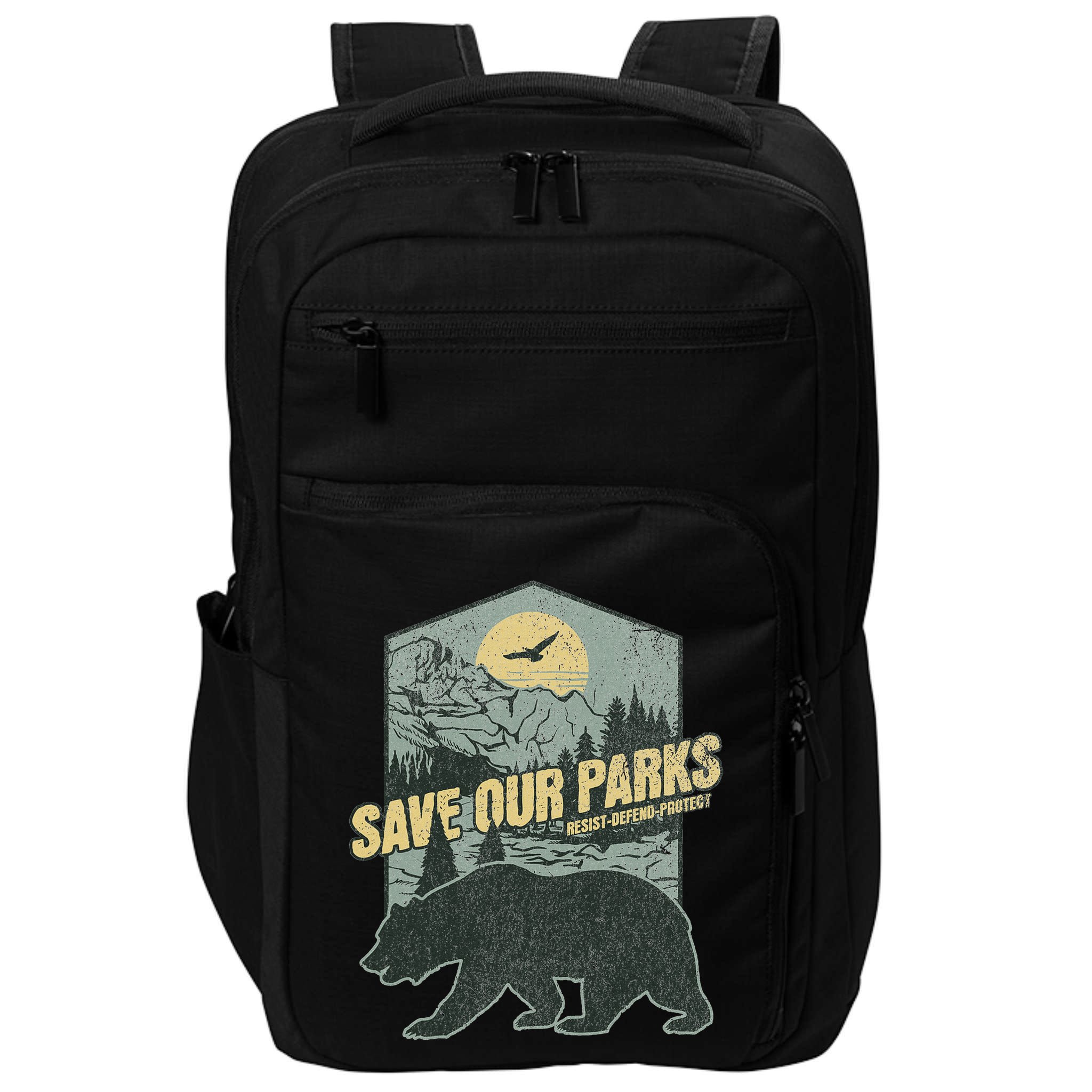 Save Our National Parks Resist Bear Anti Trump Impact Tech Backpack