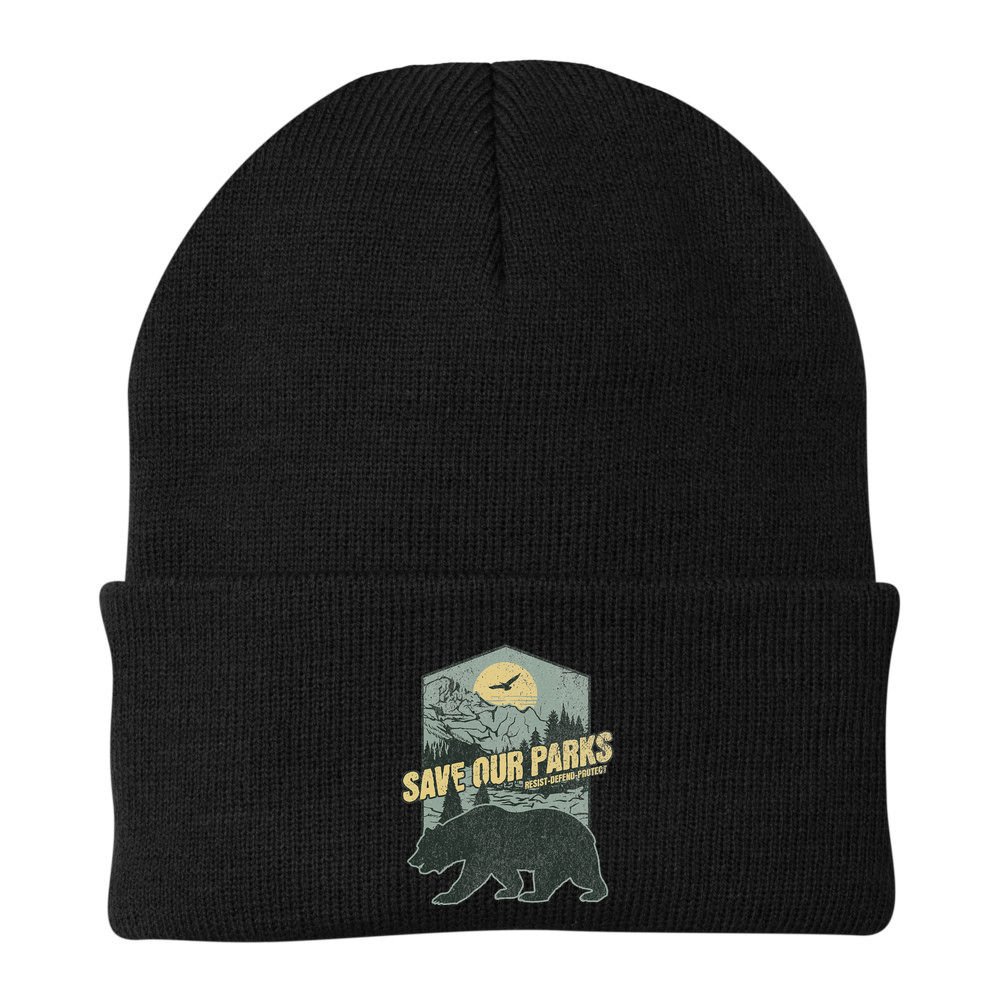 Save Our National Parks Resist Bear Anti Trump Beanie
