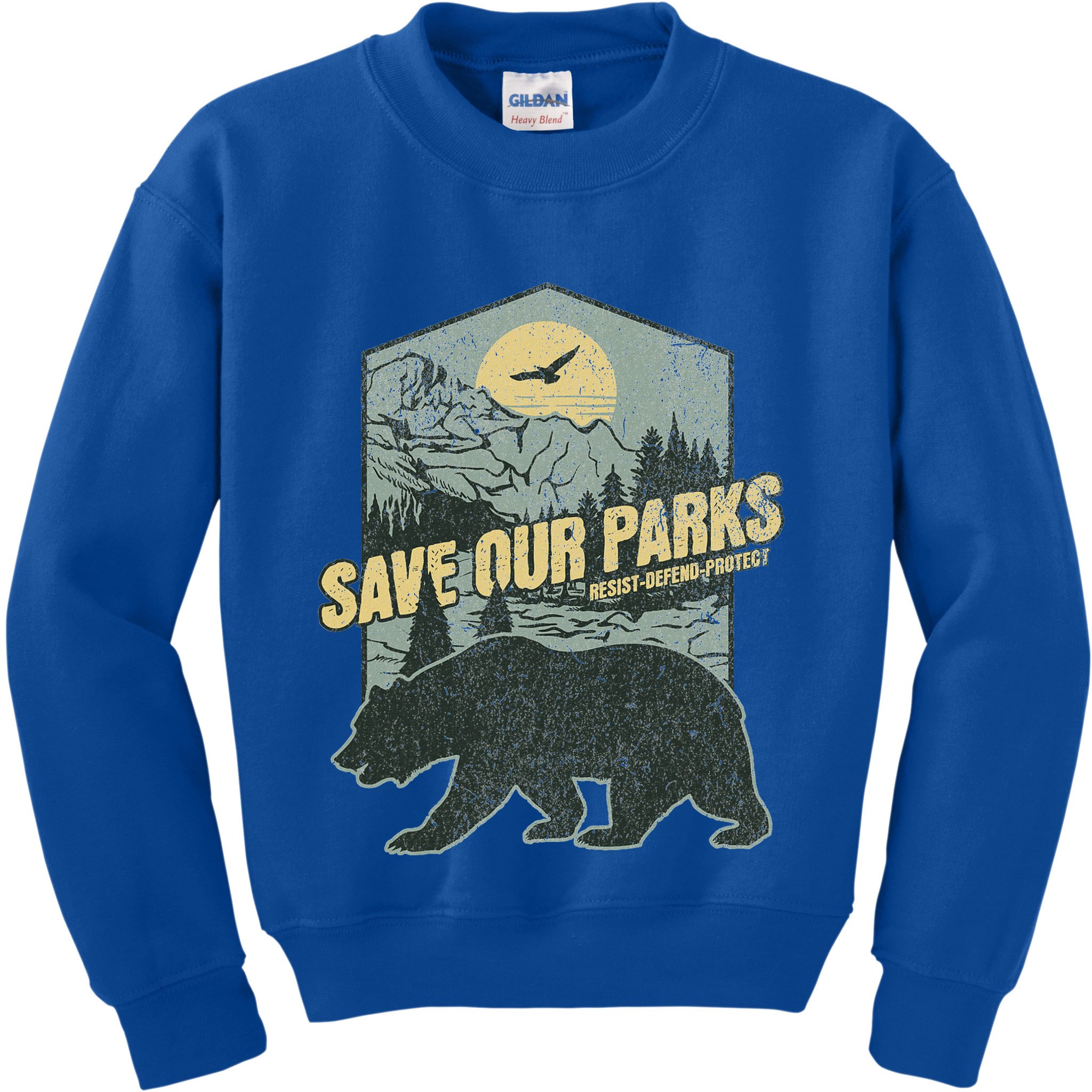 Save Our National Parks Resist Bear Anti Trump Kids Sweatshirt