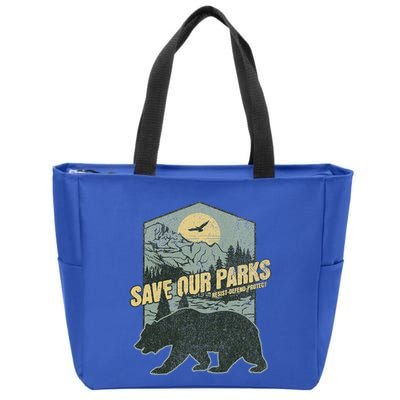 Save Our National Parks Resist Bear Anti Trump Zip Tote Bag
