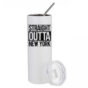 Straight Outta New York Gift Stainless Steel Tumbler