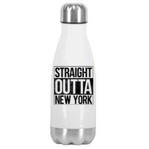 Straight Outta New York Gift Stainless Steel Insulated Water Bottle