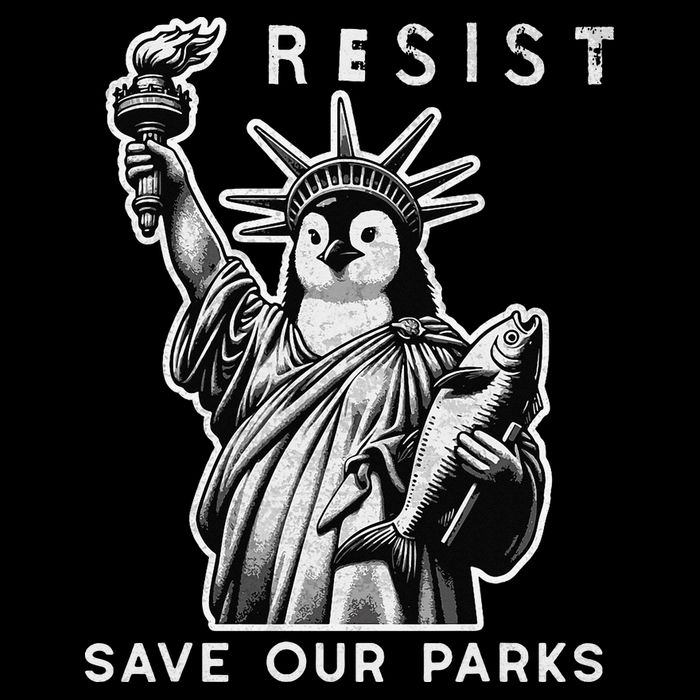 Save Our National Parks Penguin Statue Of Liberty Resist Toddler T-Shirt