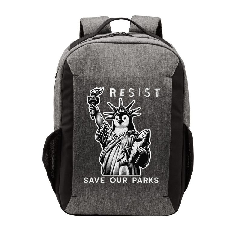 Save Our National Parks Penguin Statue Of Liberty Resist Vector Backpack