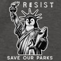 Save Our National Parks Penguin Statue Of Liberty Resist Vector Backpack