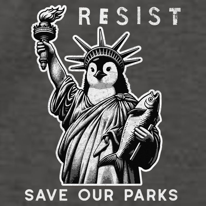 Save Our National Parks Penguin Statue Of Liberty Resist Vector Backpack