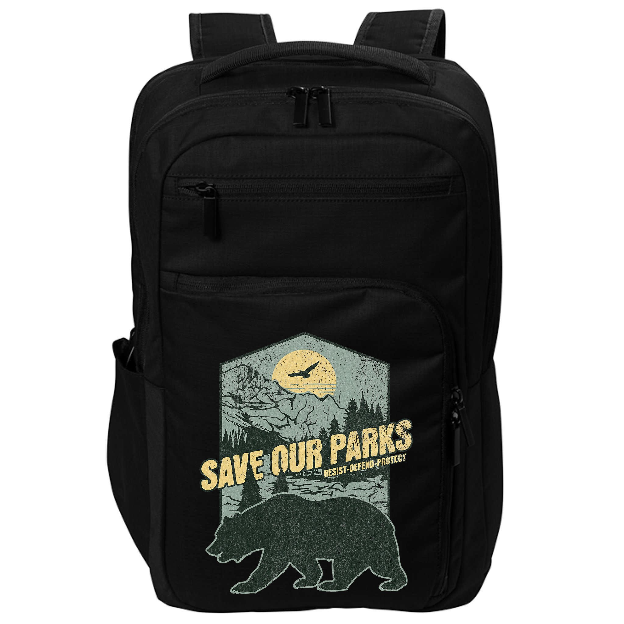 Save Our National Parks Resist Bear Anti Trump Alt Us Parks Gift Impact Tech Backpack
