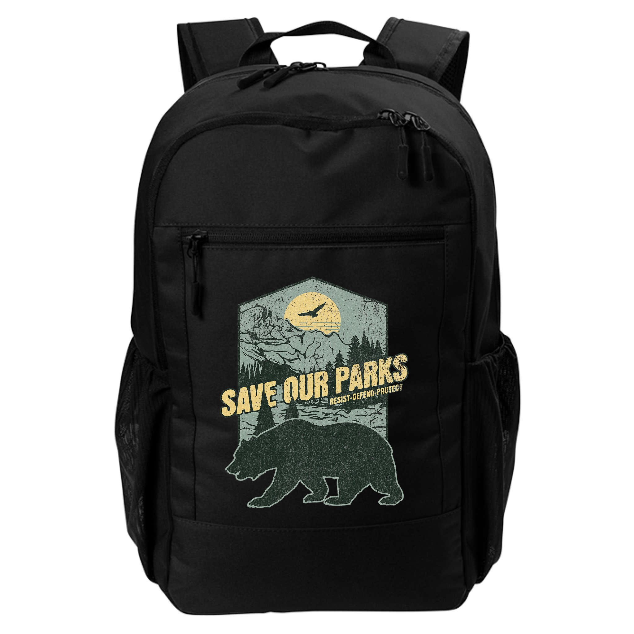 Save Our National Parks Resist Bear Anti Trump Alt Us Parks Gift Backpack