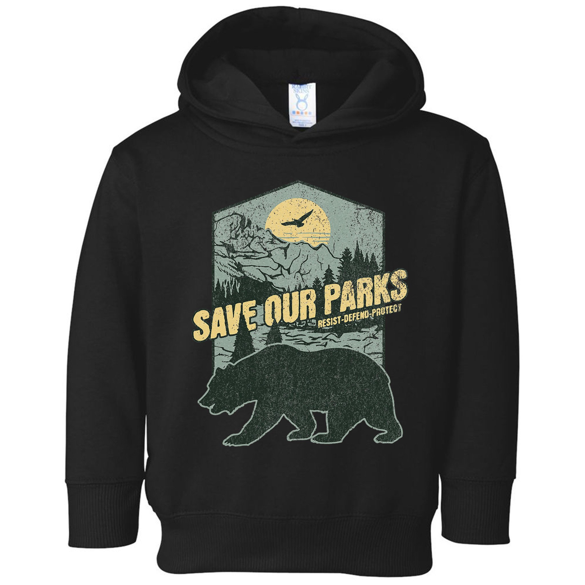 Save Our National Parks Resist Bear Anti Trump Alt Us Parks Gift Toddler Hoodie
