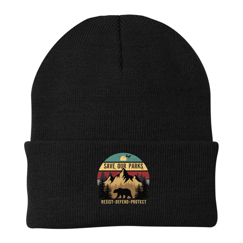Save Our National Parks Parks Over Profits Bear Beanie