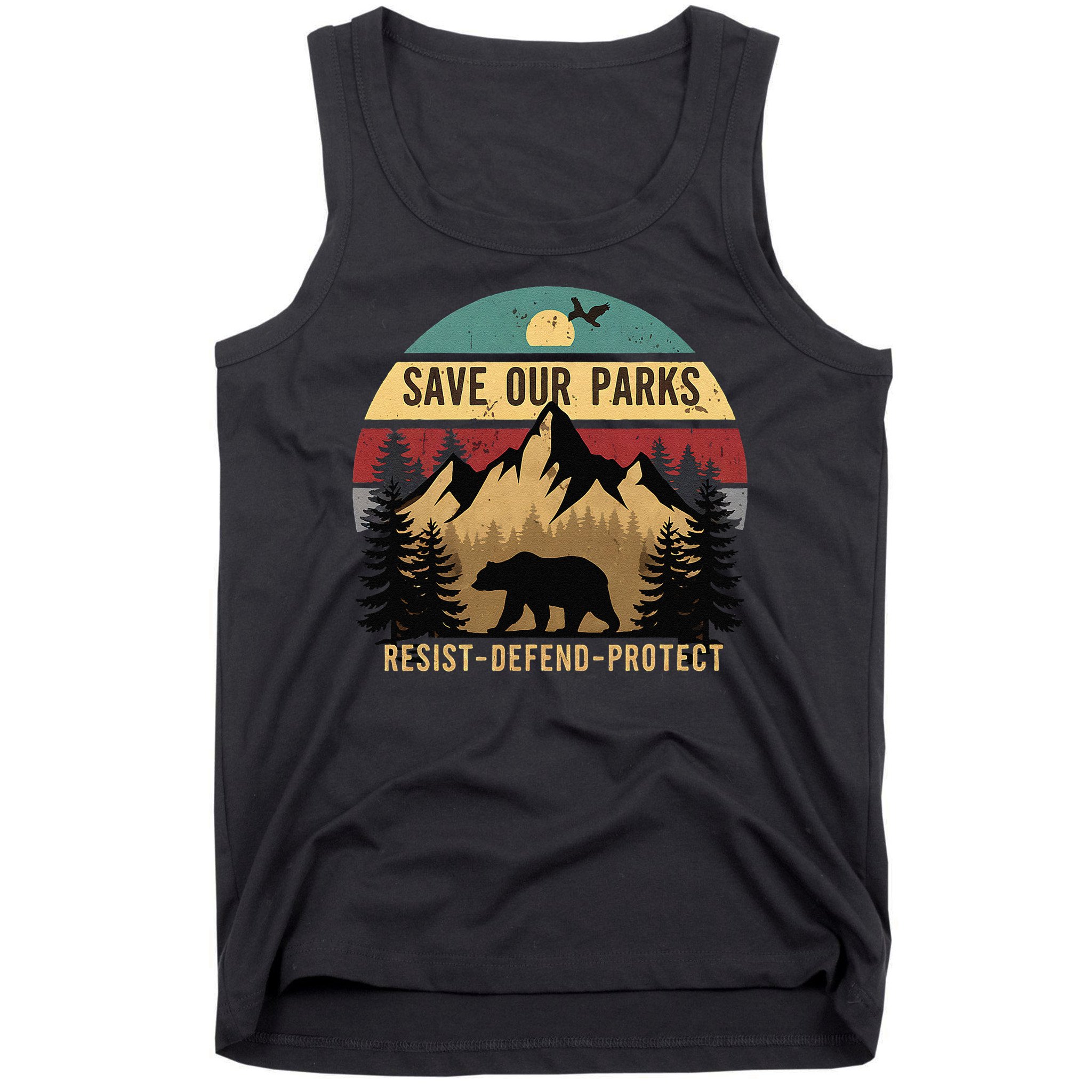 Save Our National Parks Parks Over Profits Bear Tank Top