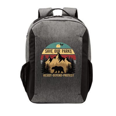 Save Our National Parks Parks Over Profits Bear Vector Backpack