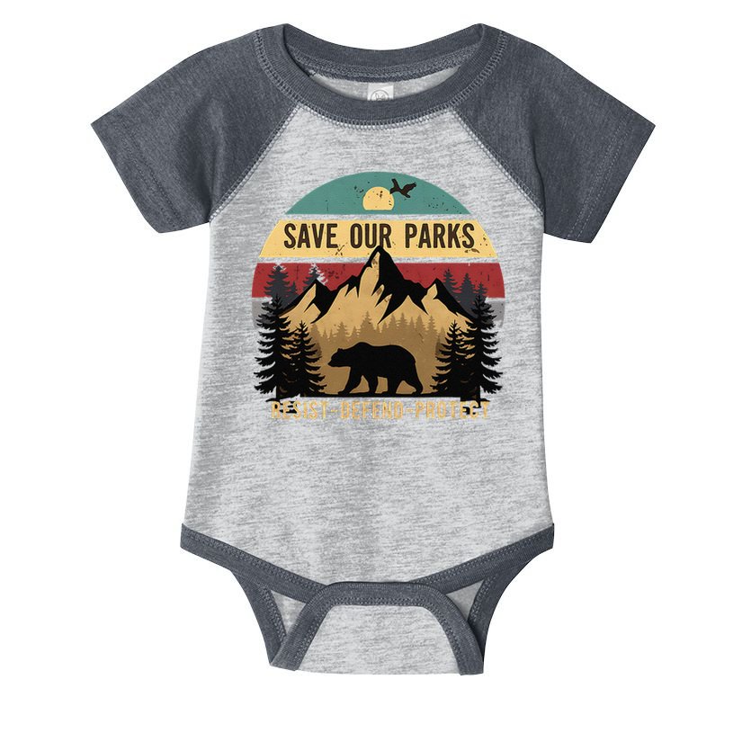 Save Our National Parks Parks Over Profits Bear Infant Baby Jersey Bodysuit