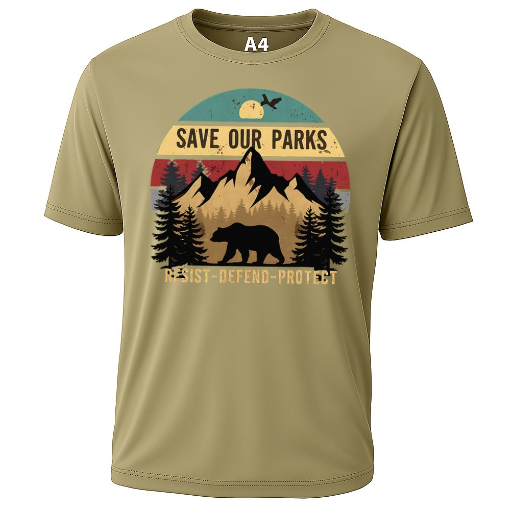 Save Our National Parks Parks Over Profits Bear Cooling Performance Crew T-Shirt