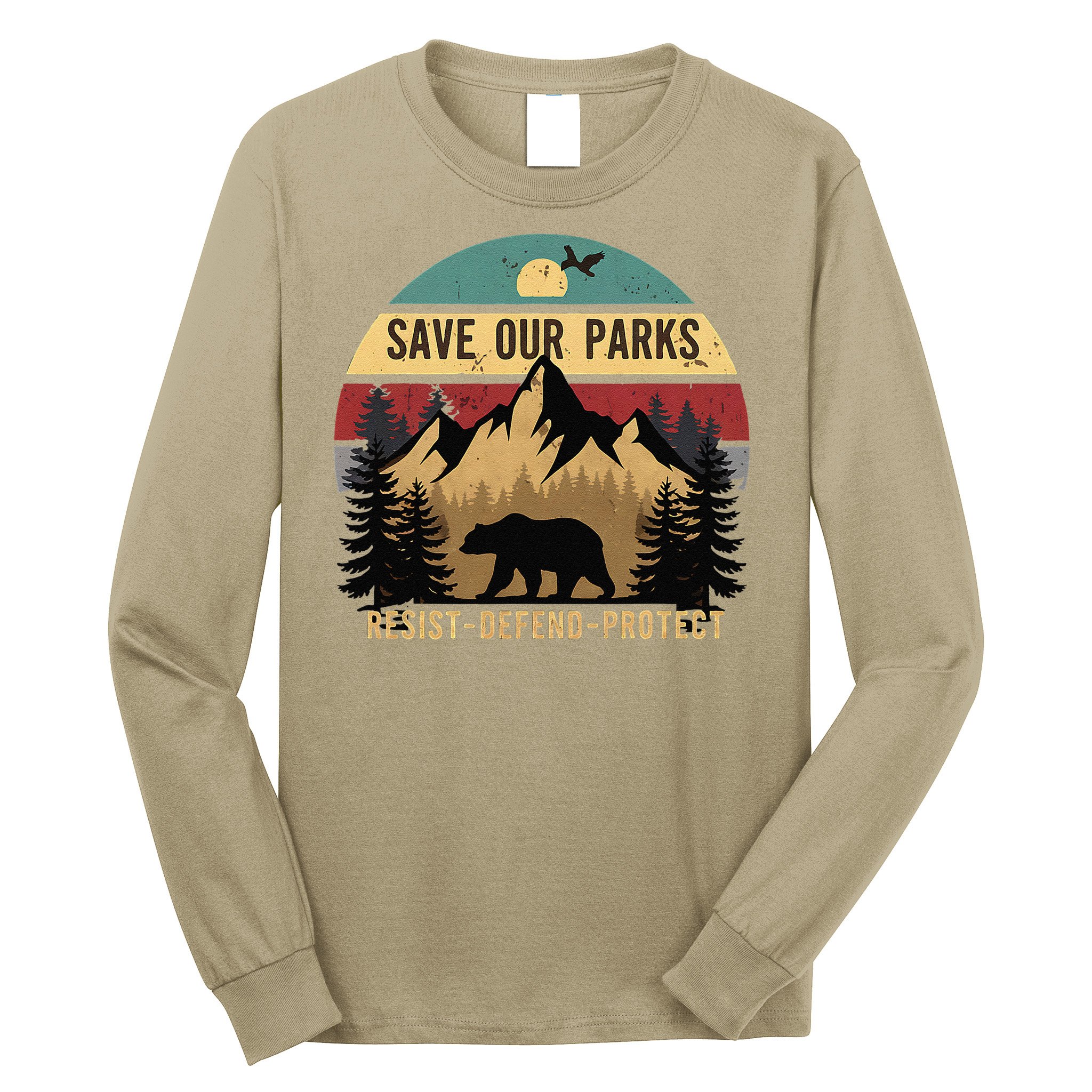 Save Our National Parks Parks Over Profits Bear Long Sleeve Shirt