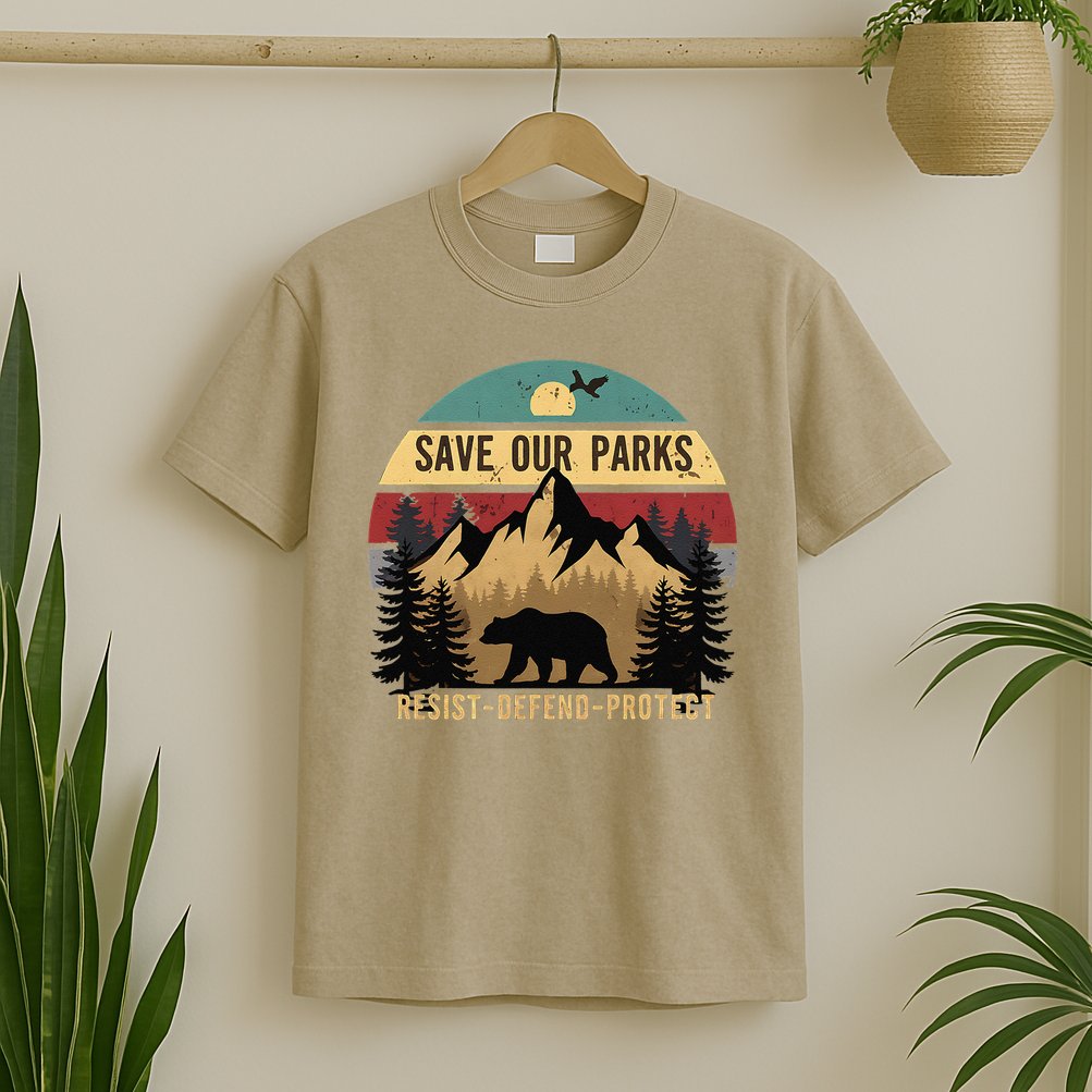 Save Our National Parks Parks Over Profits Bear T-Shirt
