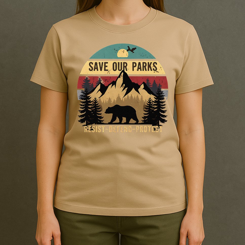 Save Our National Parks Parks Over Profits Bear T-Shirt