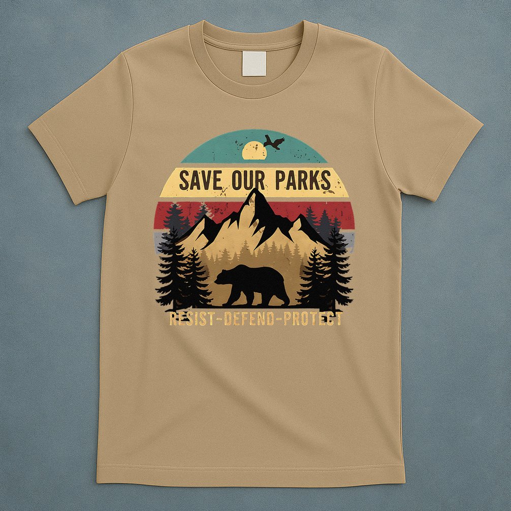 Save Our National Parks Parks Over Profits Bear T-Shirt