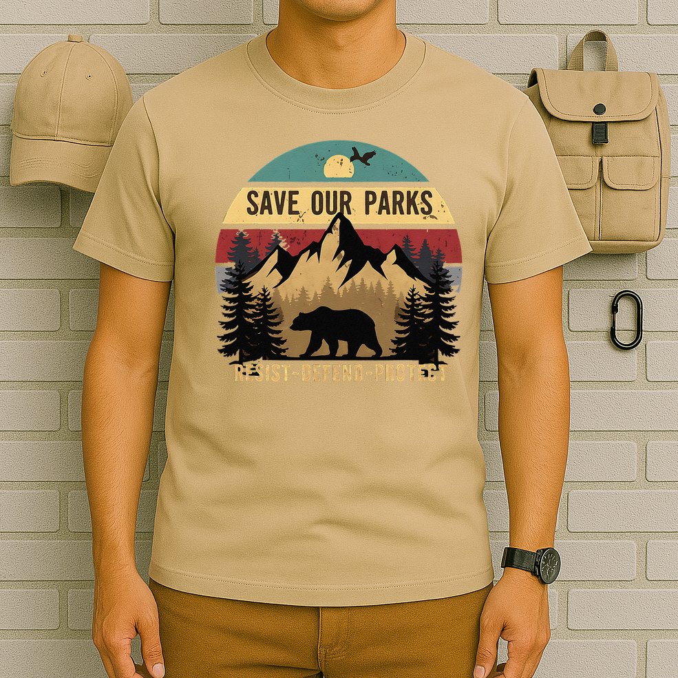 Save Our National Parks Parks Over Profits Bear T-Shirt